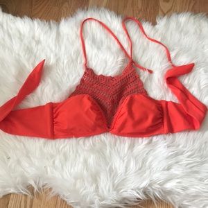 Coral bikini top